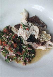 Grey mullet with charmoula