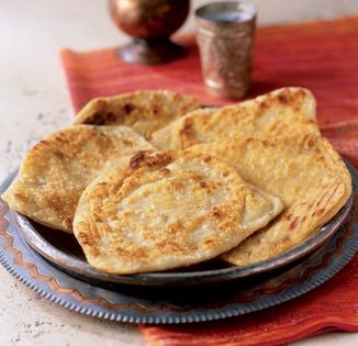 Griddle-cooked flaky bread