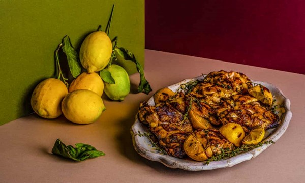 Griddled chicken with thyme and sea salt