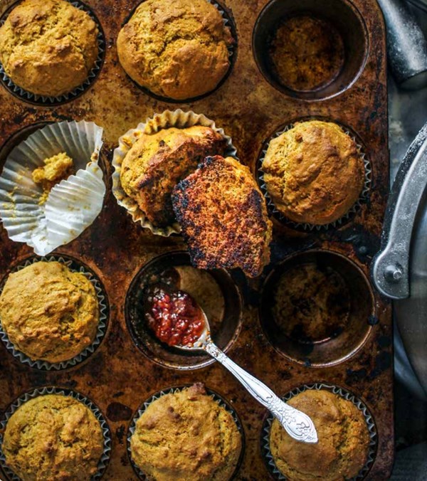 Griddled cornbread muffins