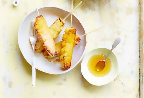 Griddled pineapple with butter