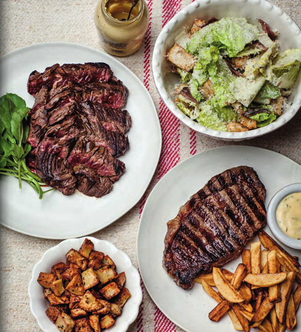 Griddled sirloin (classic, functional steak-eating at its finest)