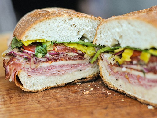 Grill-pressed Italian party panini