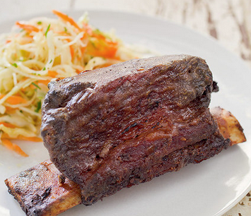 Grill-roasted beef short ribs