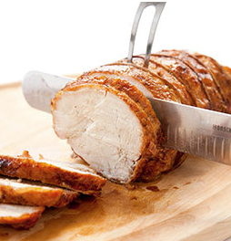 Grill-roasted boneless turkey breast