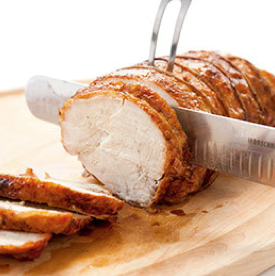 Grill-roasted boneless turkey breast