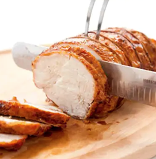 Grill-roasted boneless turkey breast