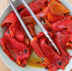 Grill-roasted peppers