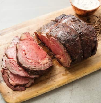 Grill-roasted prime rib