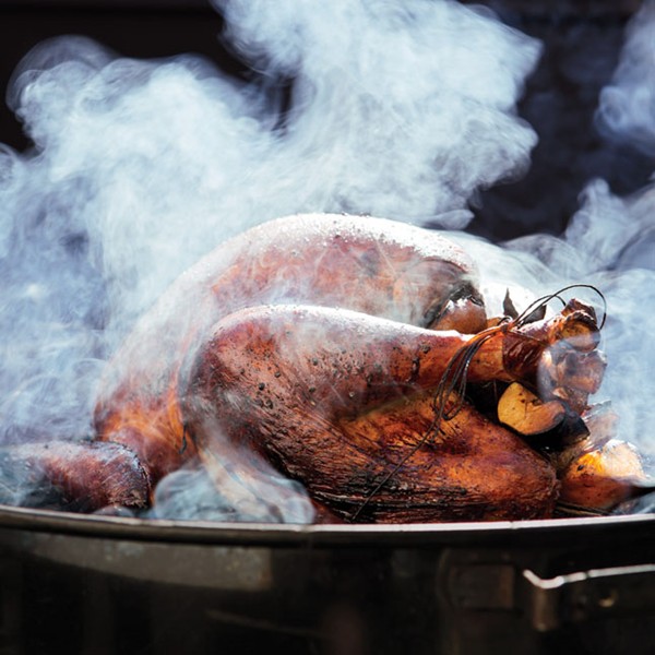 Grill-roasted turkey