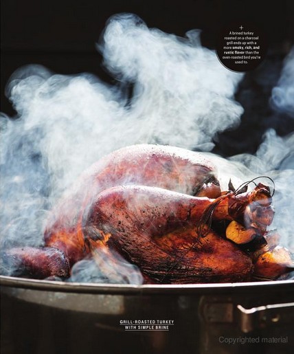 Grill-roasted turkey with simple brine