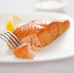 Grill-smoked salmon
