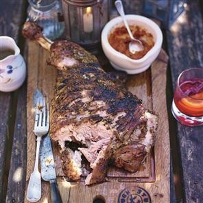 Grilled aromatic shoulder of lamb