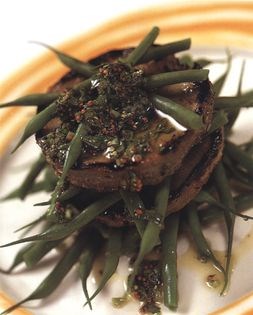 Grilled artichoke, bean & caper salad