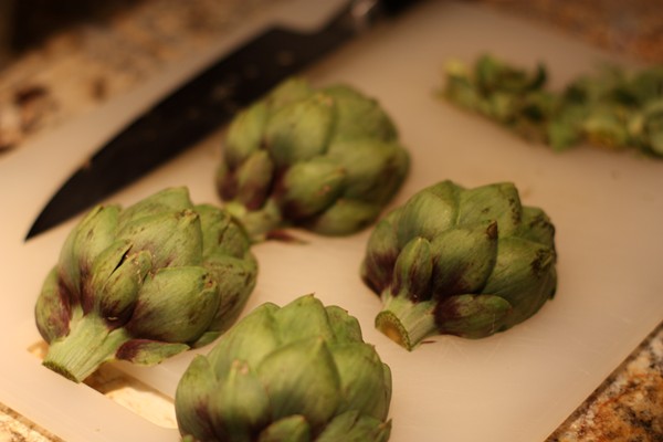 Grilled artichokes with rémoulade