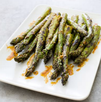 Grilled asparagus with cumin butter