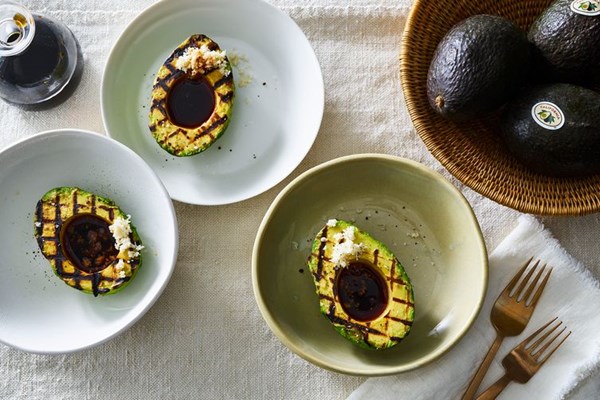 Grilled avocado with ponzu sauce