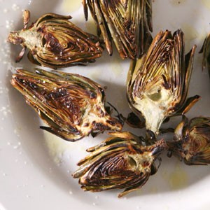 Grilled baby artichokes