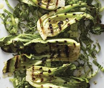 Grilled baby bok choy with miso butter