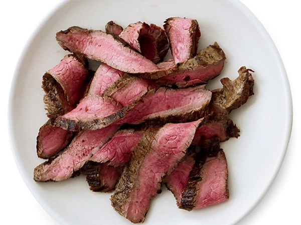 Grilled balsamic-and-garlic flank steak