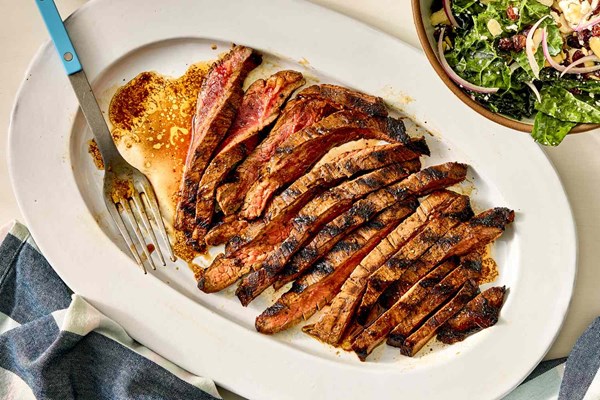 Grilled balsamic-marinated flank steak
