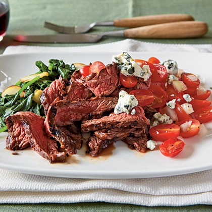Grilled balsamic skirt steak