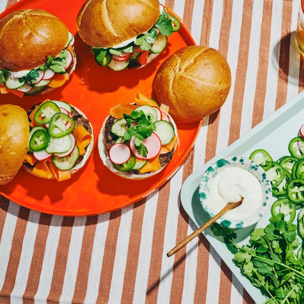 Grilled banh mi for a party