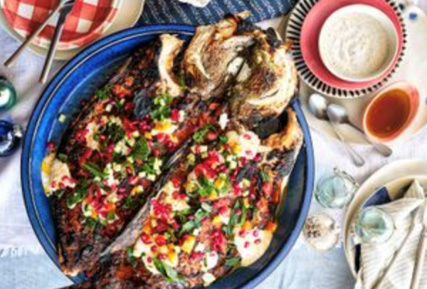 Grilled barramundi with cucumber salsa