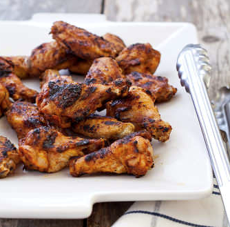 Grilled BBQ chicken wings