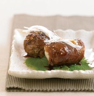 Grilled beef onigiri