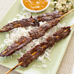 Grilled beef satay
