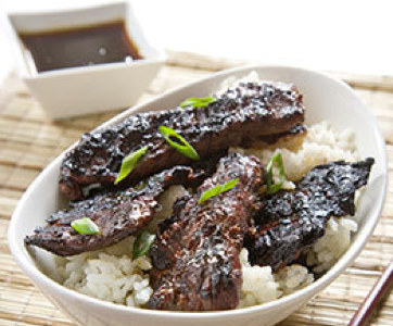 Grilled beef teriyaki