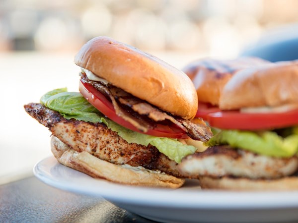 Grilled blackened fish sandwiches