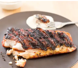 Grilled blackened red snapper