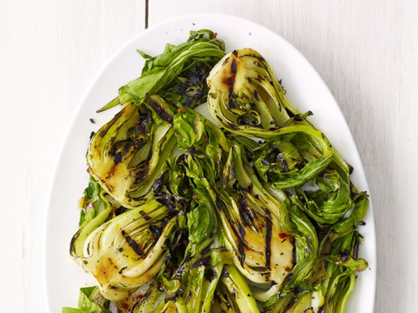 Grilled bok choy
