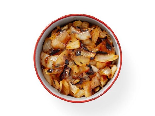 Grilled bourbon onions
