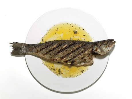Grilled branzino with ladolemono