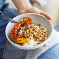 Grilled breakfast papaya