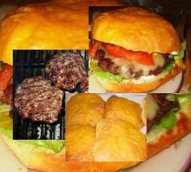 Grilled brisket burgers with double cheese