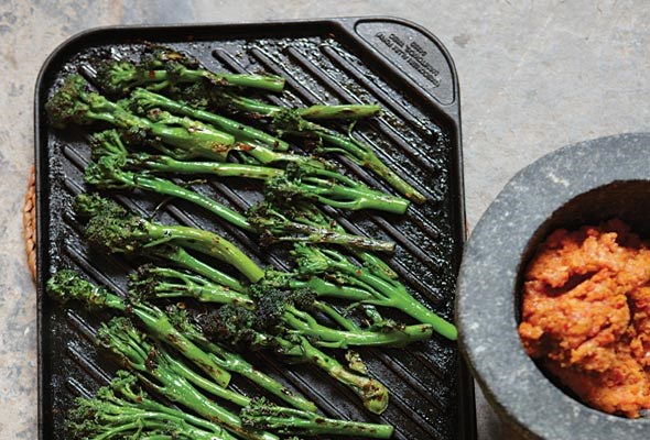 Grilled broccoli
