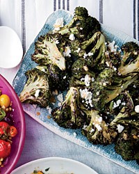 Grilled broccoli with chipotle-lime butter and queso fresco
