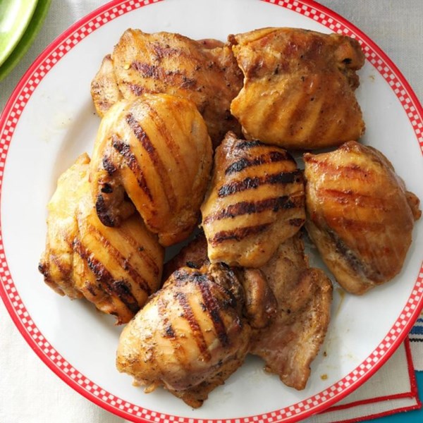 Grilled brown sugar-mustard chicken