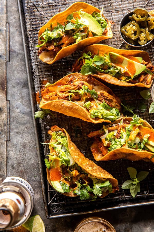Grilled Buffalo ranch chicken tacos