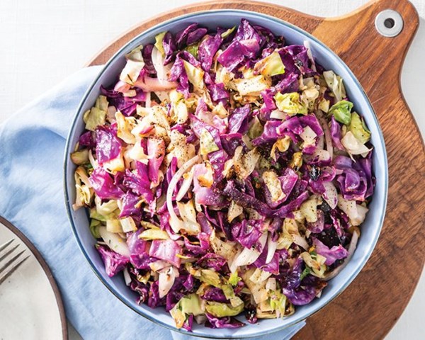 Grilled cabbage slaw