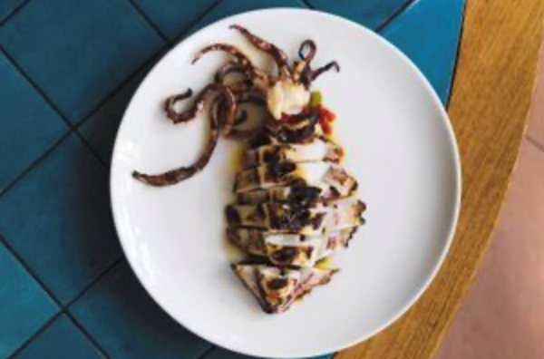 Grilled calamari (Tagliata di calamari)
