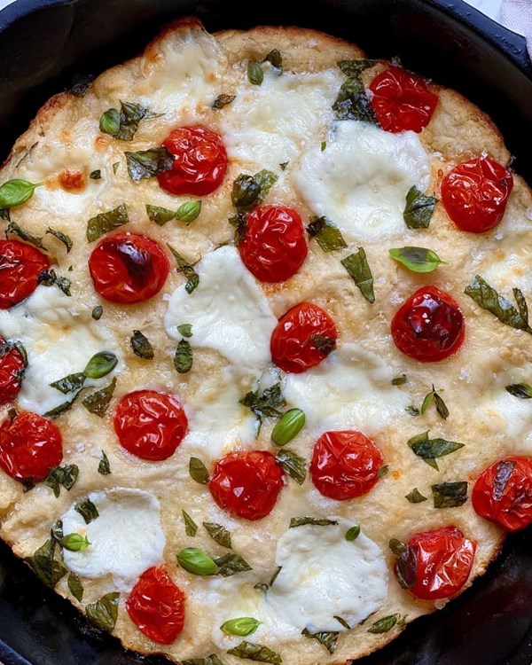 Grilled Caprese focaccia