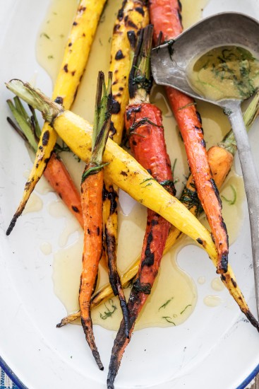 Grilled carrots with honey & dill