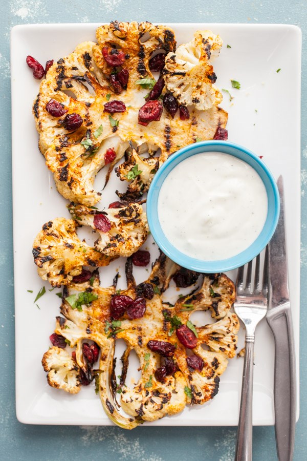 Grilled cauliflower steaks