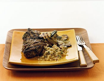 Grilled charmoula lamb chops