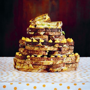 Grilled cheese birthday cake